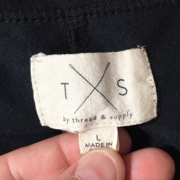 TXS By Thread Supply Vintage Black White Striped Shift Tank‎ Dress Womens Large - Picture 5 of 9